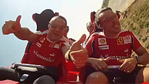 Montanha russa da Ferrari em Abu Dhabi chega a até 240 km/h; assista (Reprodução)