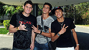 Neymar, Ganso e Rafael gravam participação especial em 'Malhação' (André Durão/Globoesporte.com)
