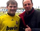 Rogério Ceni visita
Casillas no CT do Real Madrid na Espanha (Reprodução)