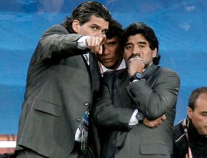 Mancuso e Maradona, seleção da Argentina (Foto: Reuters)