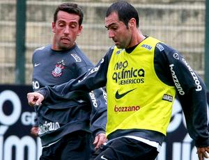 Edu e Danilo, treino Corinthians