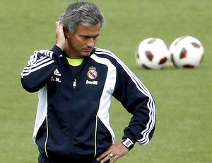 José Mourinho no treino do Real Madrid