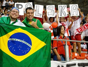 torcida do Brasil na partida do Mundial de vôlei