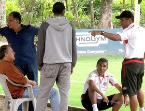 Zico e Silas no treino do Flamengo