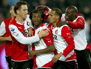 Feyenoord Rotterdam comemora gol contra o VVV Venlo