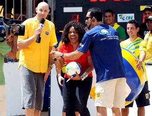 Tande grava matéria para o Esporte Espetacular em Salvador , BA