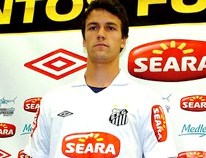 rodrigo possebon com a camisa do santos (Foto: Divulgação / Site Oficial do Santos FC)