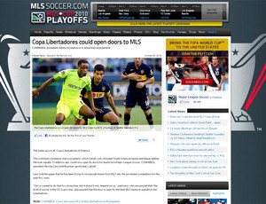 site MLS - libertadores pode abrir as portas para a MLS