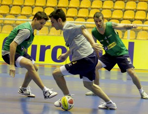 treino da seleção brasileira de futsal
