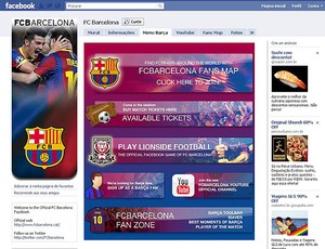 página do Barcelona no facebook