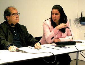 Catia Castro e  José Carlos Pinto dos Santos, arquiteta e engenheiro do maracanã em nova york