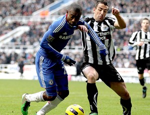 Salomon Kalou na partida do Chelsea contra o Newcastle