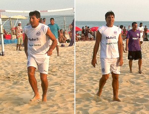 MONTAGEM - Renato Gaucho na praia