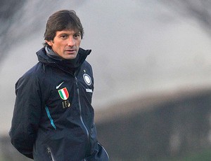 Leonardo no treino do Inter de Milão