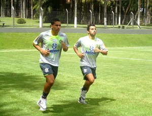 Vanderlei e Maldonado no treino do Flamengo