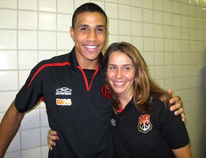 Wanderley e Patricia Amorim do Flamengo (Foto: Thiago Fernandes / GLOBOESPORTE.COM)