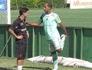 Felipe no treino do Vasco (Foto: Frederico Huber / GLOBOESPORTE.COM)