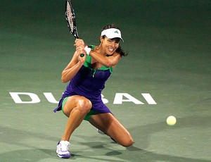 Ana Ivanovic na partida contra Patty Schnyder no WTA de Dubai (Foto: Reuters)