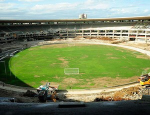 obras do estádio Maracanã (Foto: Marino Azevedo / Divulgação)