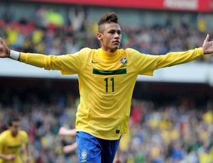 Neymar Comemoração Brasil x Escócia (Foto: Getty Images)