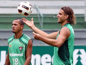 Rafael Moura e Souza no treino do Fluminense (Foto: Ivo Gonzalez / Agência O Globo)