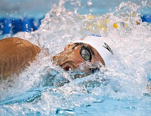 Phelps durante natação nos EUA (Foto: Reuters)