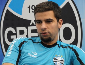 André Lima, centroavante do Grêmio (Foto: Eduardo Cecconi/Globoesporte.com)