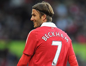 Beckham na partida do Manchester United contra o Juventus (Foto: Getty Images)