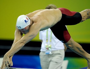 Fred Bousquet no mundial de natação em Xangai (Foto: AFP)