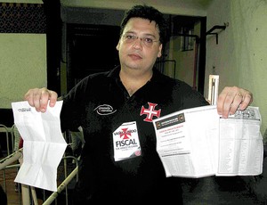 Leonardo Gonçalves, candidato a presidência do Vasco com documentos (Foto: Rafael Cavalieri / Globoesporte.com)
