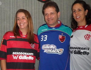 apresentação da camisa do Flamengo com novos patrocinadores (Foto: Marcelo Baltar / Globoesporte.com)