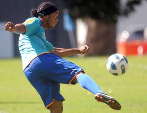 Ronaldinho Gaúcho no treino do Flamengo (Foto: Nina Lima / Vipcomm)