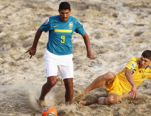 André no jogo do Brasil na Copa do Mundo de futebol de areia (Foto: Getty Images)
