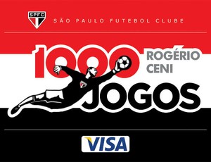 Reprodução da bandeira do jogo 1000 de Rogério Ceni (Foto: Divulgação)