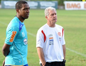 Renato Abreu e Antonio Mello no treino do Flamengo (Foto: Alexandre Vidal/Fla Imagem)