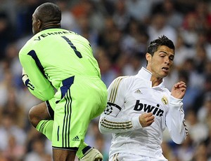Cristiano Ronaldo no jogo do Real Madrid contra o Ajax (Foto: AFP)