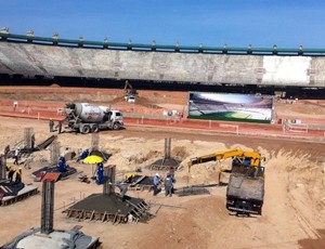 Obras no estádio Castelão (Foto: Diego Morais / GLOBOESPORTE.COM)