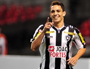 Caio comemora gol do Botafogo sobre o Santa Fé (Foto: Wallace Teixeira/Agência Estado)