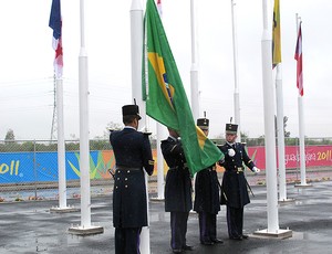 cerimônia bandeira do Brasil no Pan (Foto: Gustavo Rotstein / Globoesporte.com)