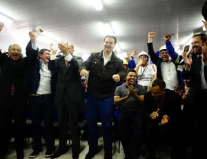 Autoridades comemoram abertura da Copa em São Paulo (Foto: Marcos Ribolli / Globoesporte.com)