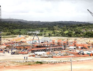 obras na Arena Pernambuco para a Copa (Foto: Divulgação / 
Site Oficial)