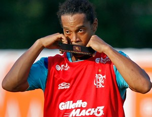 Ronaldinho gaúcho flamengo treino (Foto: Ricardo Ramos / Agência Estado)