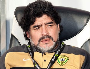 Maradona treinador do Al Wasl FC (Foto: Agência AP)