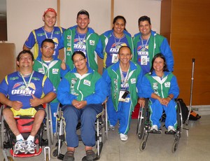 Para-atletas de Uberlândia na última etapa do Circuito Brasil Paraolímpico (Foto: Divulgação/ CDDU - Futel)