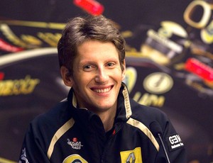 Romain Grosjean apresentado na equipe Renault (Foto: Reuters)