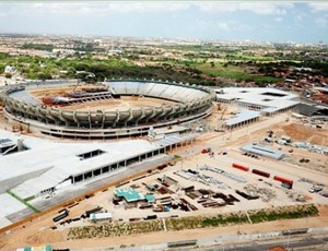 Estádio Castelão com mais de 50% das obras para a Copa do Mundo de 2014 concluídas (Foto: Divulgação/Secopa)