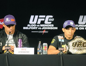 José Aldo na coletiva do UFC (Foto: André Durão / GLOBOESPORTE.COM)