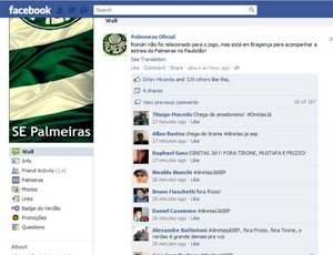 Torcedores do Palmeiras fazem protesto na internet por eleições diretas no clube (Foto: reprodução)