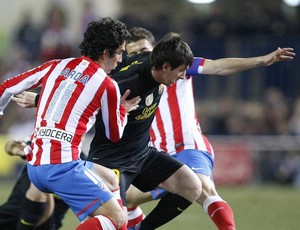 Messi foi o nome da vitória do Barça contra o Atlético (Foto: Agência Efe)