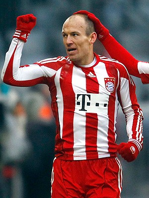 Arjen Robben Bastian Schweinsteiger gol Bayern de munique (Foto: AFP)